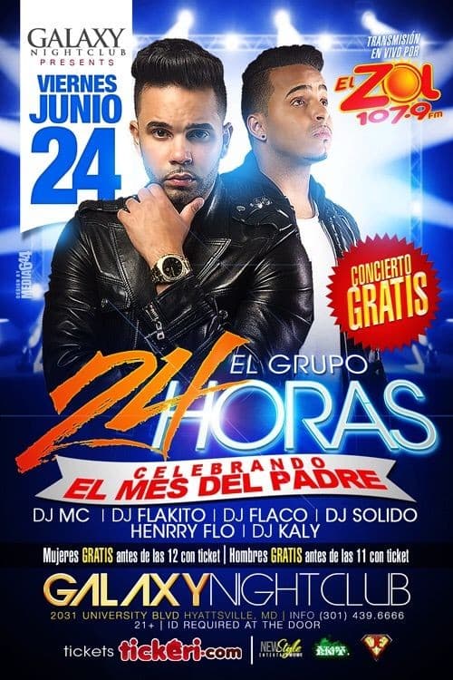 Event - Grupo 24 Horas en Hyattsville,MD - Adelphi, Maryland - 24 de junio de 2016 | concert tickets