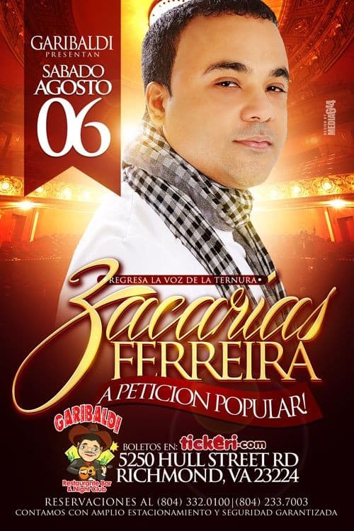 Event - Zacarias Ferreira en Richmond, VA - Richmond, Virginia - August 6, 2016 | concert tickets