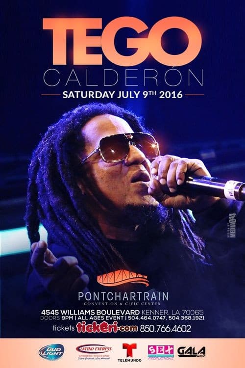 Event - Tego Calderon - Kenner, Louisiana - July 9, 2016 | concert tickets