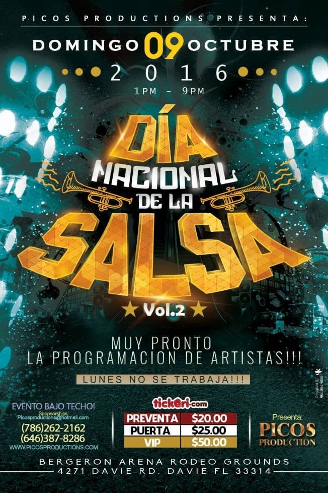 Event - Dia Nacional de la Salsa - Davie, Florida - October 9, 2016 | concert tickets