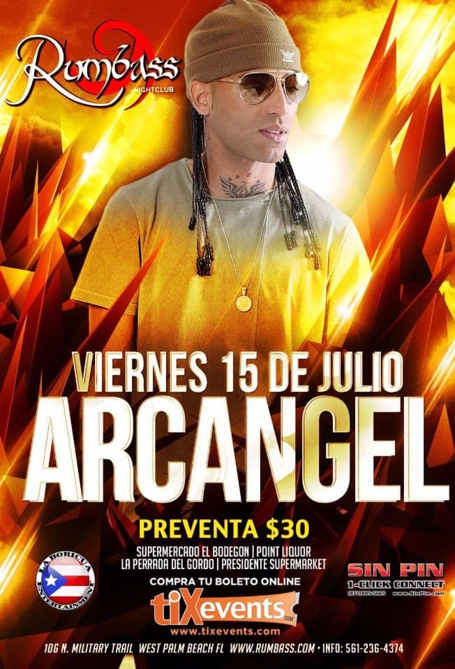 Event - Arcangel en concierto - West Palm Beach, Florida - July 15, 2016 | concert tickets