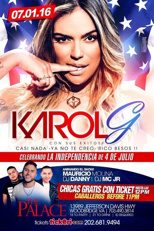 Event - Karol G en concierto - Woodbridge, Virginia - July 1, 2016 | concert tickets