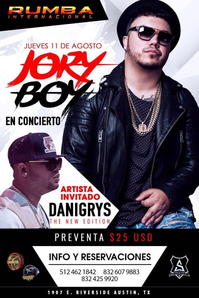 Event - Jory boy en concierto Rumba Internacional Austin texas - Austin, Texas - August 11, 2016 | concert tickets