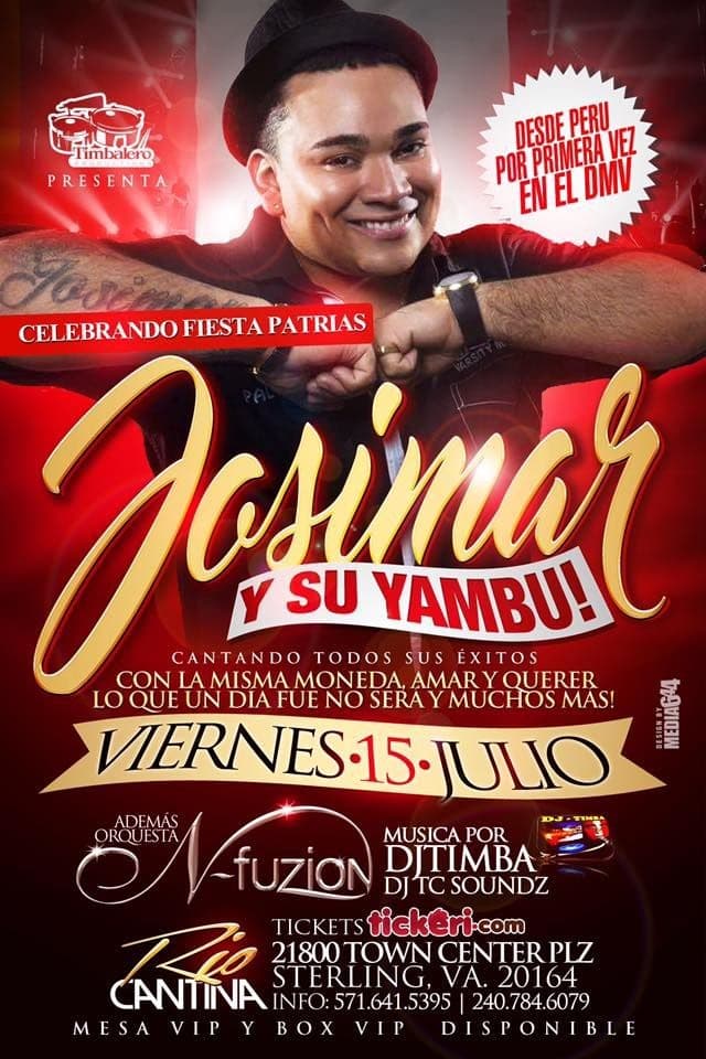 Event - Josimar y Su Yambu - Sterling, Virginia - July 15, 2016 | concert tickets