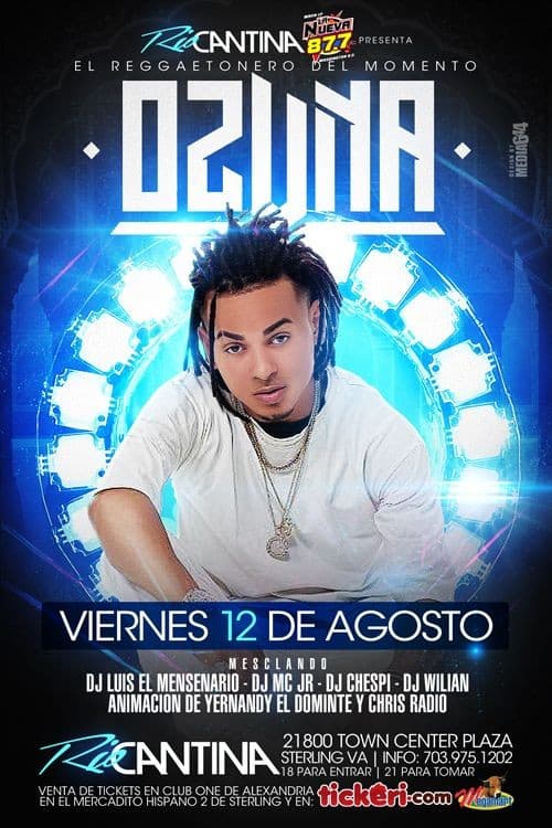 Event - Ozuna / TICKETS DISPONIBLES EN LA PUERTA - Sterling, Virginia - August 12, 2016 | concert tickets