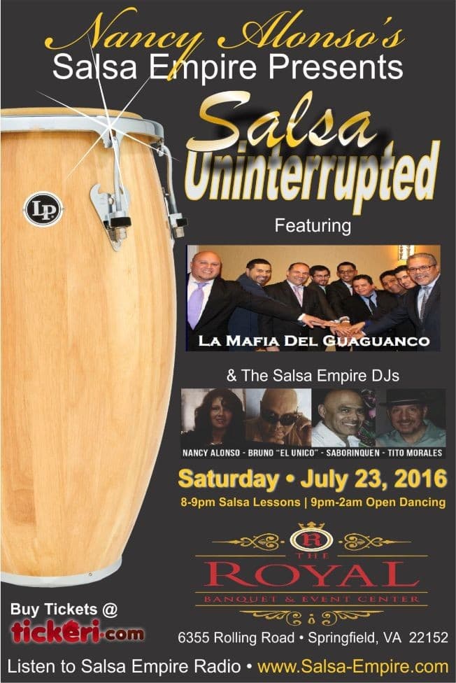 Event - SALSA EMPIRE - Where Salsa Rules - West Springfield, Virginia - July 23, 2016 | concert tickets