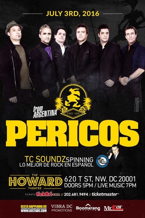 Event - Los Pericos - Washington, District Of Columbia - July 3, 2016 | concert tickets