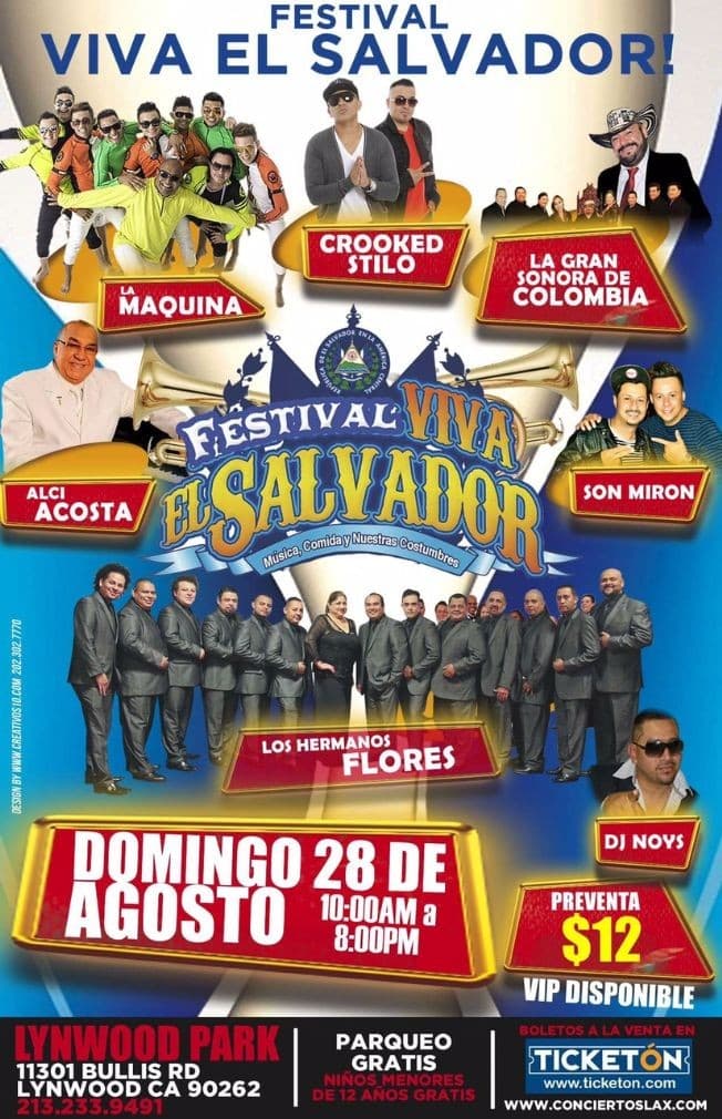 Event - Festival Viva El Salvador - Lynwood, California - August 28, 2016 | concert tickets