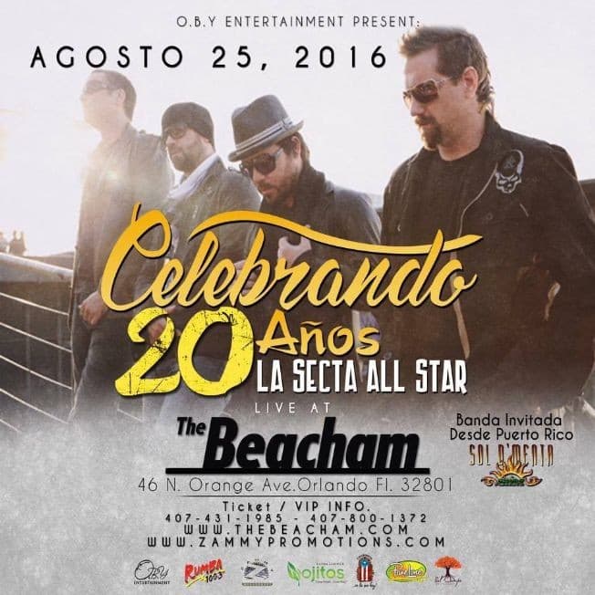 Event - La Secta All Star - Orlando, Florida - 25 de agosto de 2016 | concert tickets