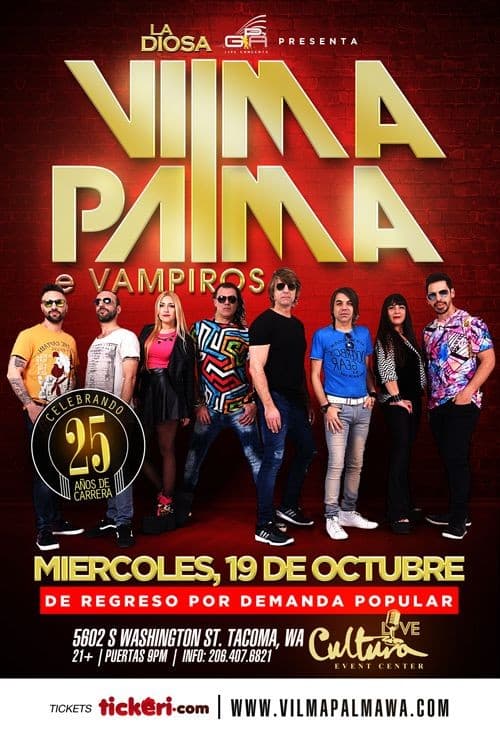 Event - VILMA PALMA EN SEATTLE - Tacoma, Washington - October 19, 2016 | concert tickets