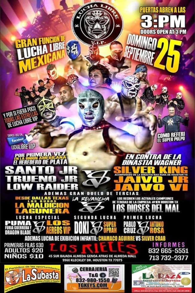 Event - Lucha Libre Mexicana - Houston, Texas - September 25, 2016 | concert tickets