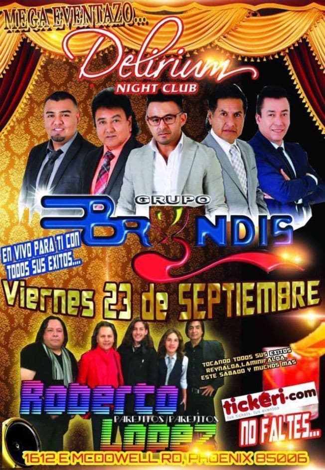 Event - Grupo Bryndis & Roberto Lopez en concierto - Phoenix, Arizona - September 23, 2016 | concert tickets