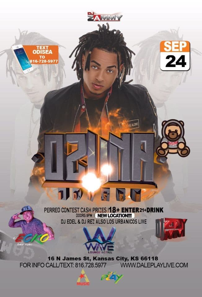 Event - Ozuna El Negrito De Los Ojos Claros / Los Urbanicos Tickets available at Wave's Box Office - Kansas City, Kansas - September 24, 2016 | concert tickets