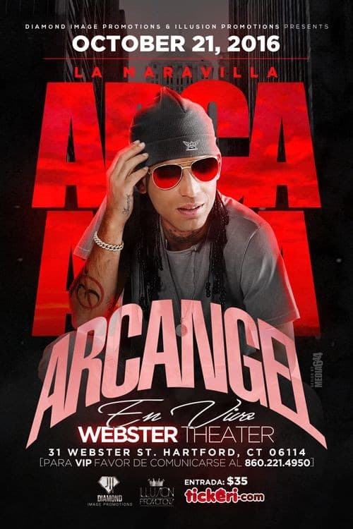 Event - Arcangel La Maravilla En El Webster Theater - Hartford, Connecticut - October 21, 2016 | concert tickets