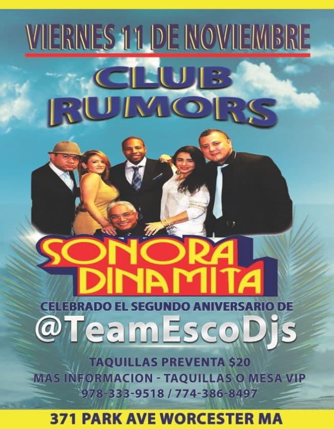 Event - La Sonora Dinamita - Worcester, Massachusetts - November 11, 2016 | concert tickets