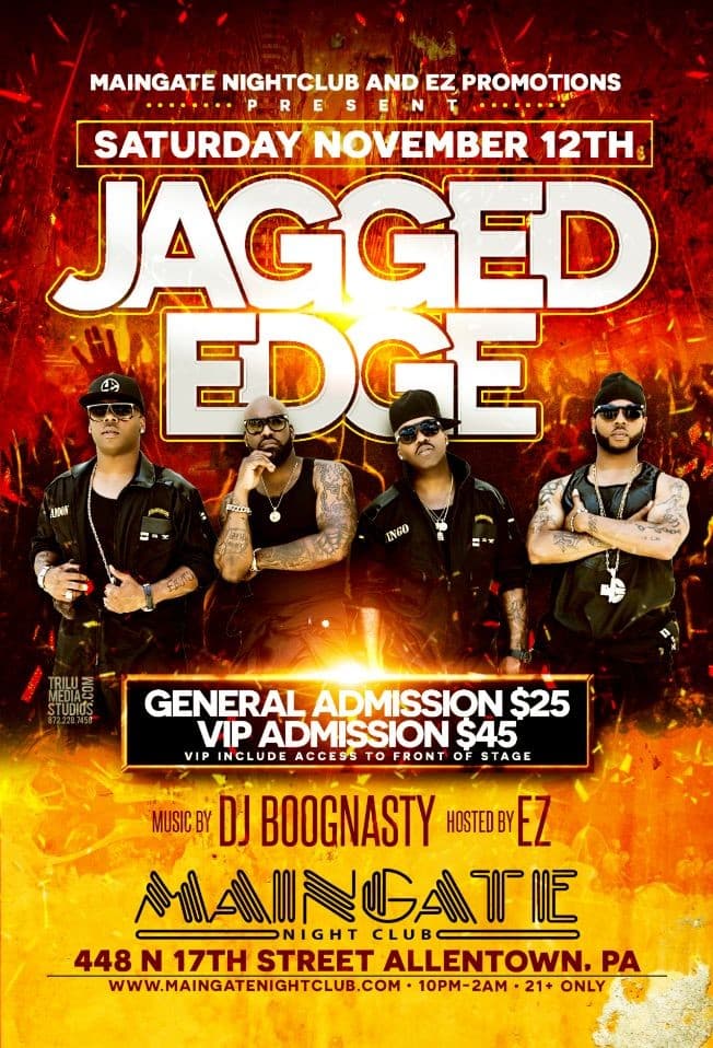 Event - Jagged Edge Live on Stage - Allentown, Pennsylvania - November 12, 2016 | concert tickets