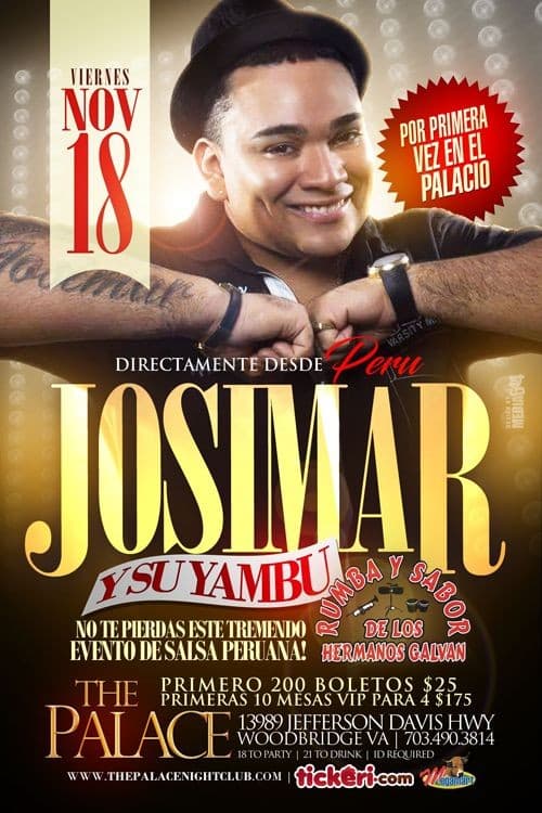 Event - Josimar y su Yambu - Woodbridge, Virginia - November 18, 2016 | concert tickets