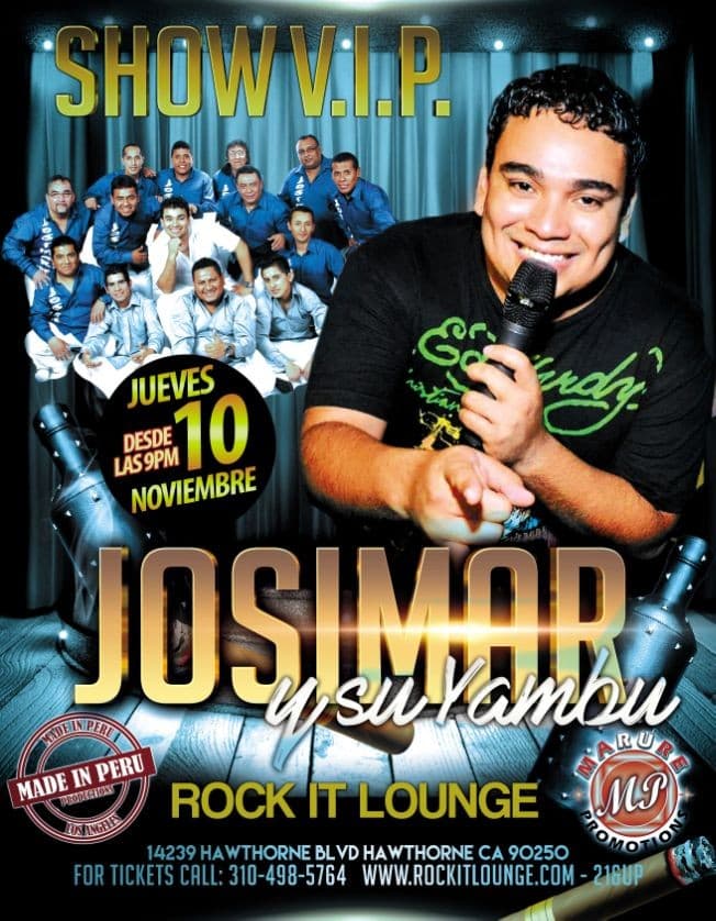 Event - Josimar y Su Yambu En Los Angeles SHOW V.I.P - Hawthorne, California - November 10, 2016 | concert tickets