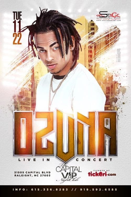 Event - Ozuna en concierto - Raleigh, North Carolina - November 22, 2016 | concert tickets