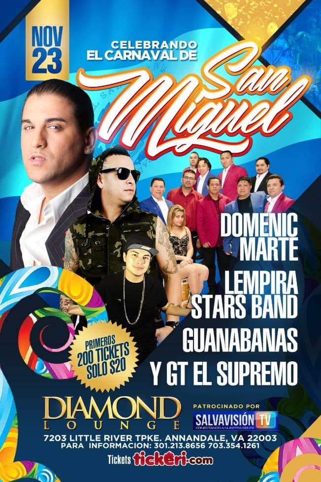 Event - CELEBRANDO EL CARNAVAL DE SAN MIGUEL - Annandale, Virginia - November 23, 2016 | concert tickets