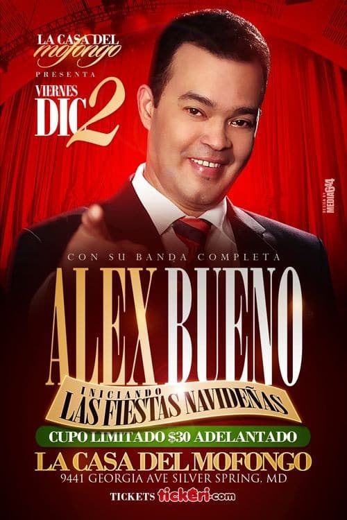 Event - Alex Bueno con su banda completa en concierto - Silver Spring, Maryland - December 2, 2016 | concert tickets