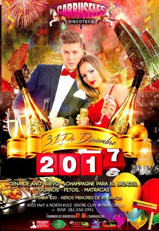 Event - Cena de Fin de Año en Carruseles Discoteca - Houston, Texas - December 31, 2016 | concert tickets