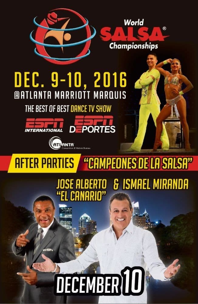 Event - Jose Alberto, Ismael Miranda + 5th World Salsa Championships - Atlanta, Georgia - December 10, 2016 | concert tickets