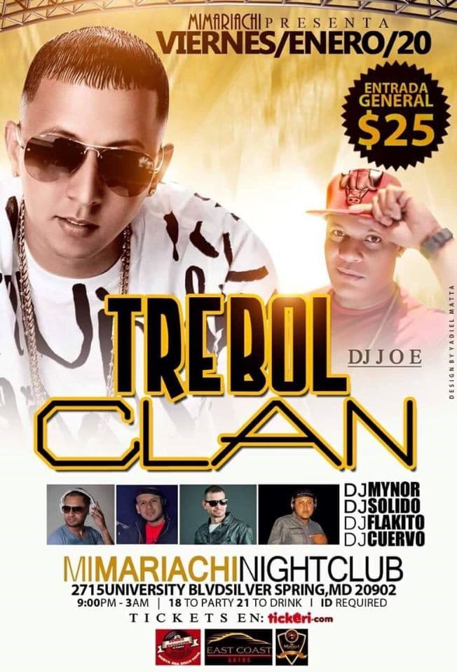 Event - Trebol Clan Live - Silver Spring, Maryland - 20 de enero de 2017 | concert tickets