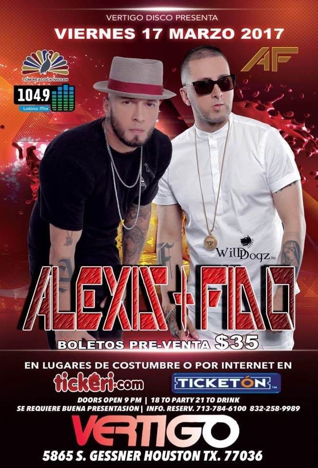 Event - Alexis & Fido en concierto - Houston, Texas - March 17, 2017 | concert tickets