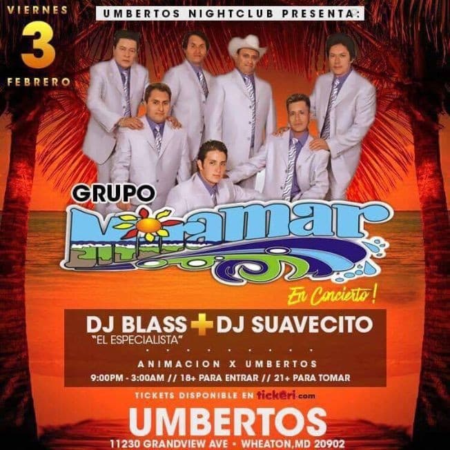 Event - GRUPO MIRAMAR EN CONCIERTO!!! - Silver Spring, Maryland - February 3, 2017 | concert tickets