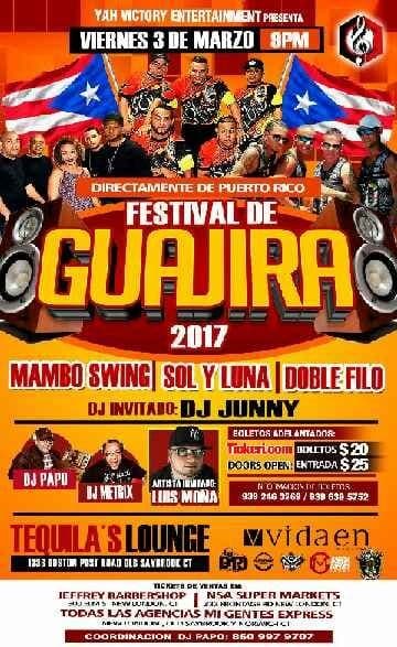 Event - Festival de la Guajira 2017 Old Saybrook,CT-Viernes 2 - Old Saybrook, Connecticut - March 3, 2017 | concert tickets