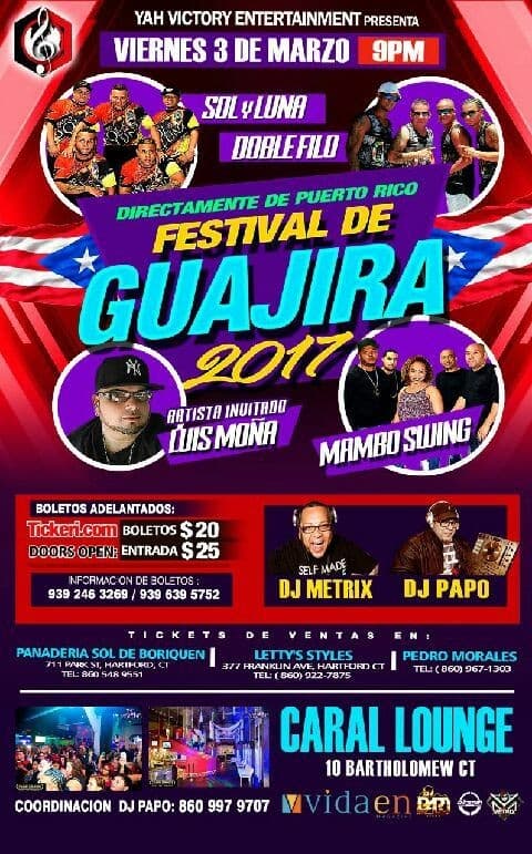 Event - Festival de la Guajira 2017 Hartford,CT-Viernes - Hartford, Connecticut - March 3, 2017 | concert tickets