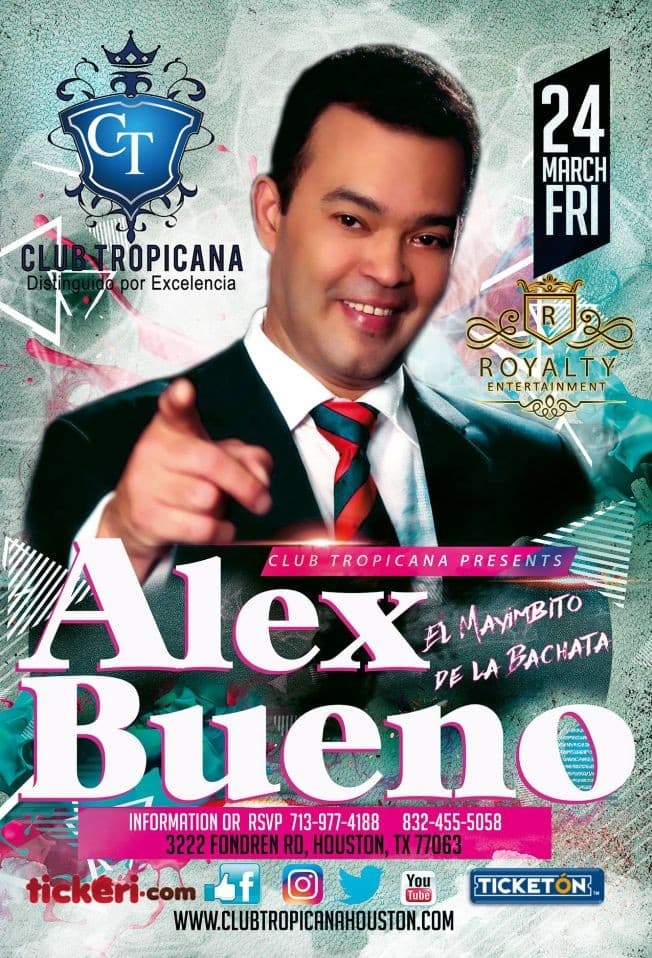 Event - ALEX BUENO - Houston, Texas - March 24, 2017 | concert tickets