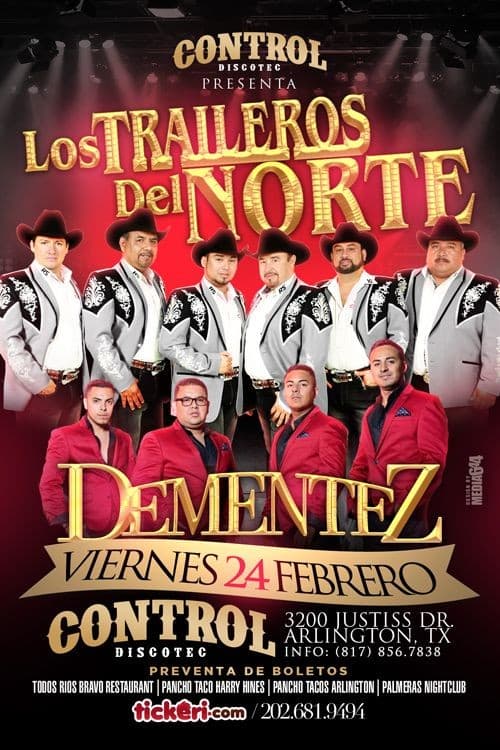 Event - Los Traileros del Norte & Dementez - Arlington, Texas - February 24, 2017 | concert tickets