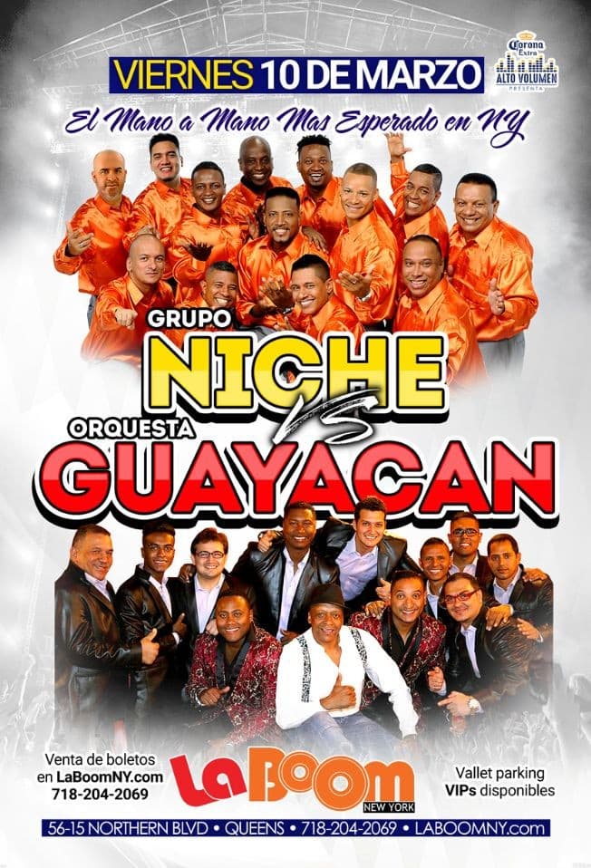 Event - Grupo Niche vs. Orquesta Guayacan - Queens, New York - March 10, 2017 | concert tickets