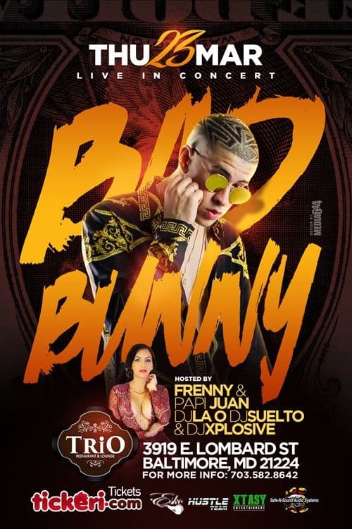 Event - Bad Bunny en Baltimore - Baltimore, Maryland - March 23, 2017 | concert tickets