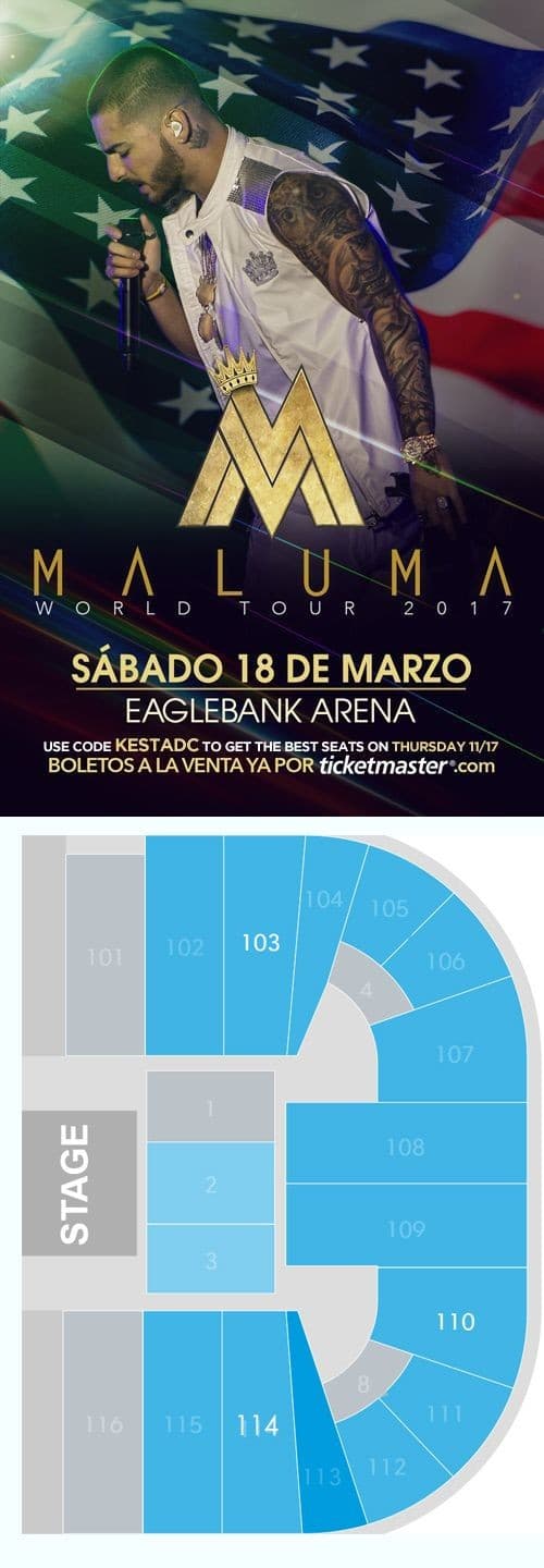 Event - Maluma en Washington,DC / tickets disponibles aun en www.ticketmaster.com - Fairfax, Virginia - March 18, 2017 | concert tickets