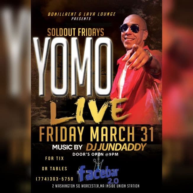 Event - YOMO LIVE @FACEBAR 2.0 - WORCESTER, Massachusetts - March 31, 2017 | concert tickets