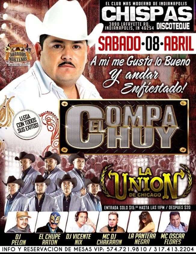 Event - El Compa Chuy en Indianapolis - Indianapolis, Indiana - April 8, 2017 | concert tickets