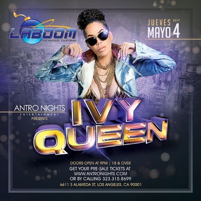 Event - IVY QUEEN at LA BOOM in Los Angeles - Los Angeles, California - May 4, 2017 | concert tickets