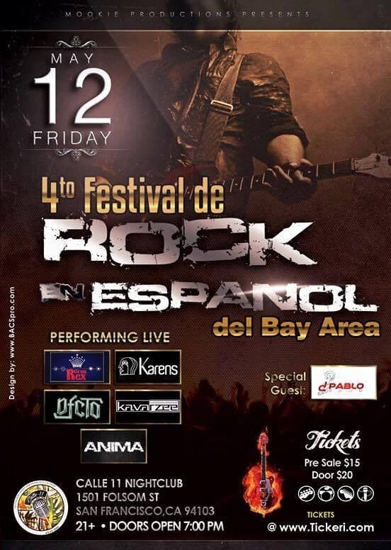 Event - 4to Festival de Rock en Español del Bay Area - San Francisco, California - May 12, 2017 | concert tickets