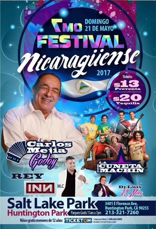 Event - 7mo Festival Nicaraguense 2017 en Huntington Park,CA - Huntington Park, California - May 21, 2017 | concert tickets