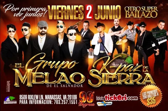 Event - Grupo Melao y K-Paz de la Sierra en Manassas VA - Manassas, Virginia - June 2, 2017 | concert tickets