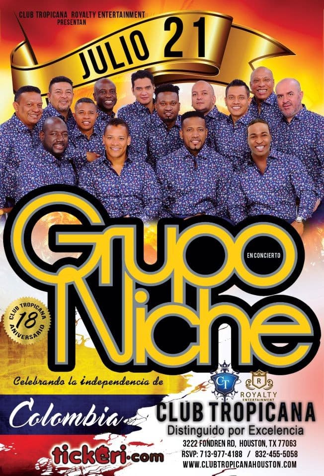 Event - GRUPO NICHE EN CONCIERTO - Houston, Texas - July 21, 2017 | concert tickets