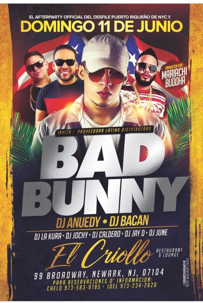 Event - Bad Bunny in Newark.NJ - Newark, New Jersey - June 11, 2017 | concert tickets