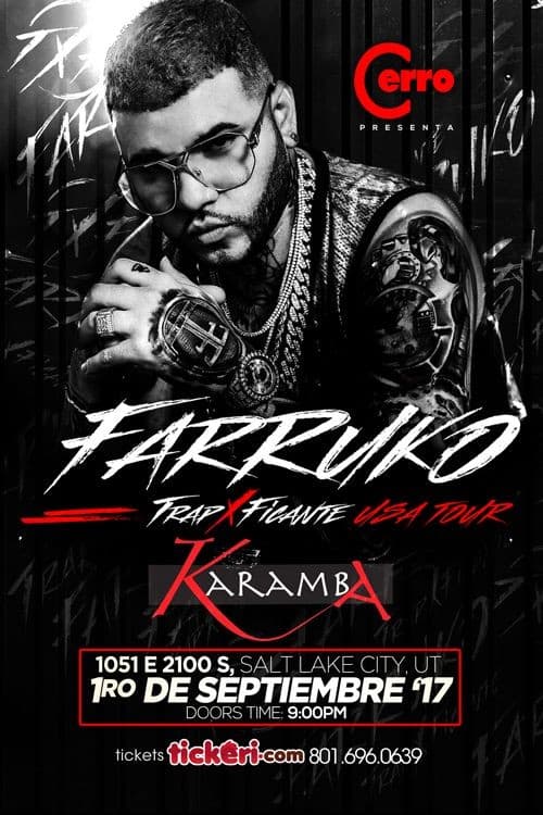 Event - Farruko en Club Karamba de Salt Lake City - Salt Lake City, Utah - September 1, 2017 | concert tickets