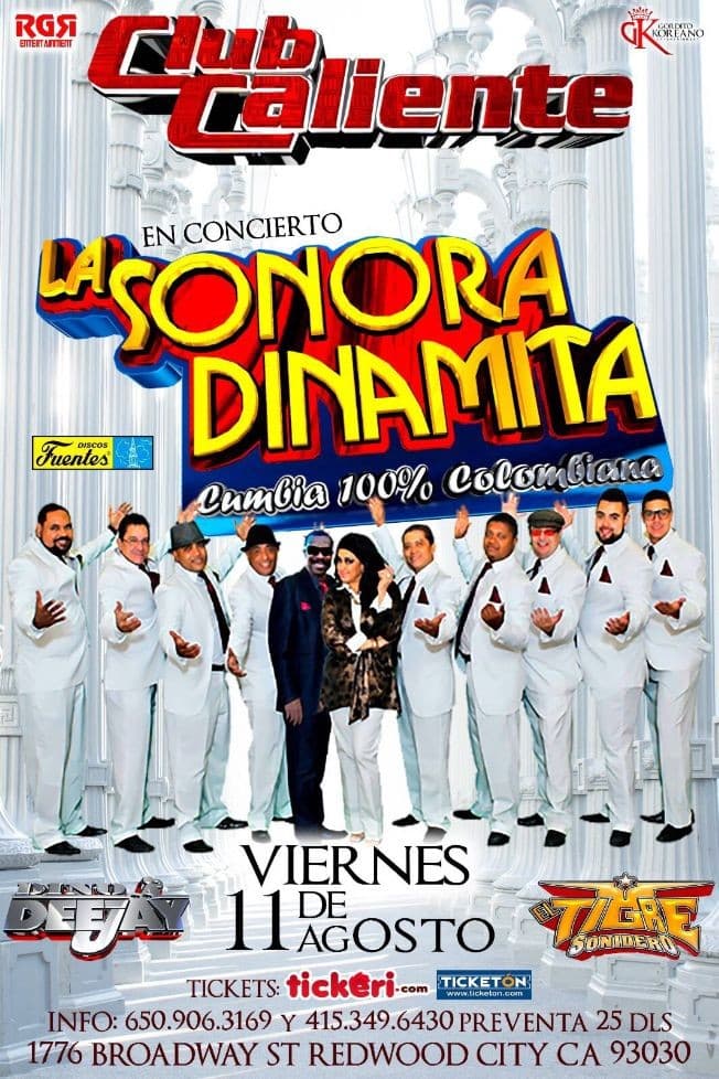 Event - La Sonora Dinamita en Redwood City - Redwood City, California - August 11, 2017 | concert tickets