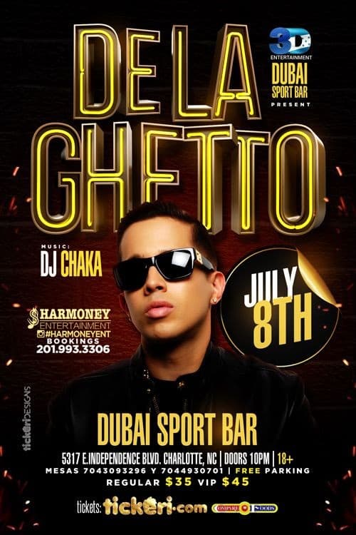 Event - De La Ghetto en Charlotte,NC - Charlotte, North Carolina - July 8, 2017 | concert tickets