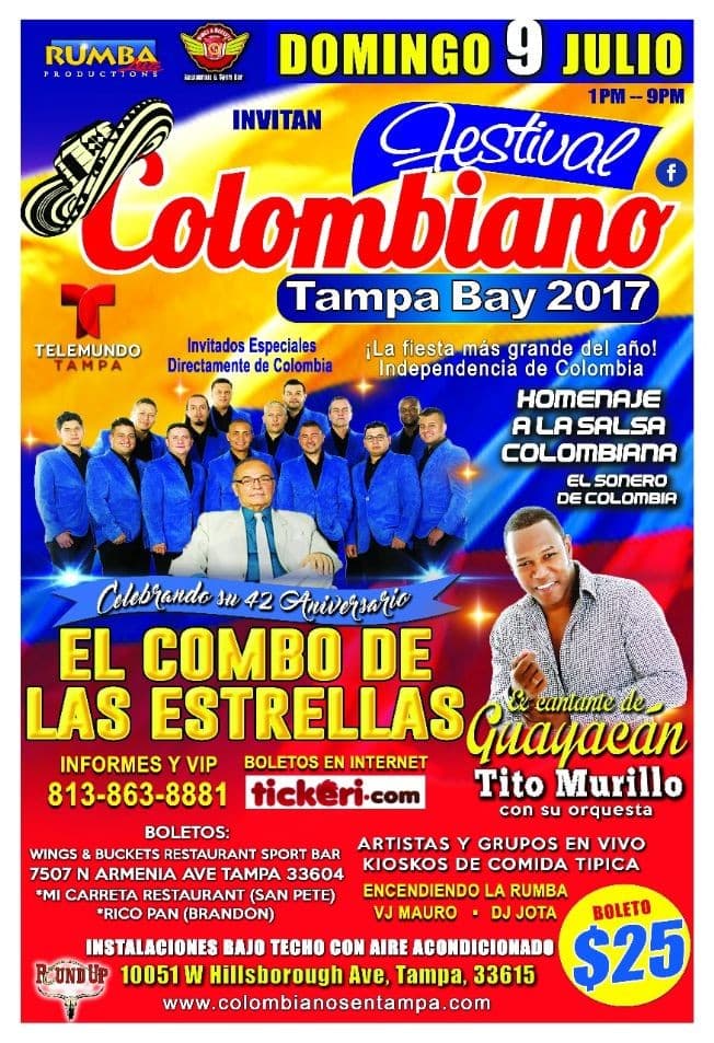 Event - Festival Colombiano Tampa Bay 2017 en Tampa,FL - Tampa, Florida - July 9, 2017 | concert tickets