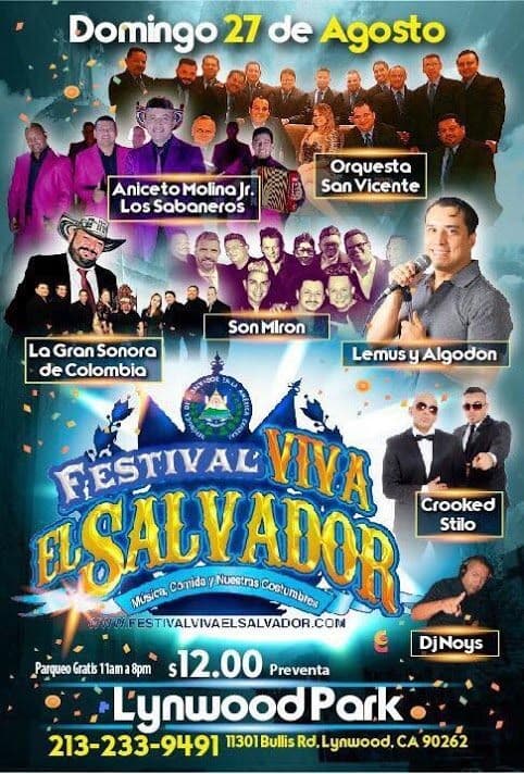 Event - Festival Viva El Salvador en Lynwood CA - Lynwood, California - August 27, 2017 | concert tickets